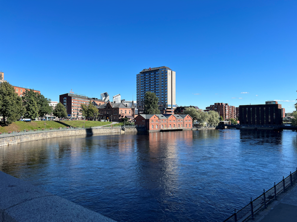 Buildings by water in Tampere, Finland